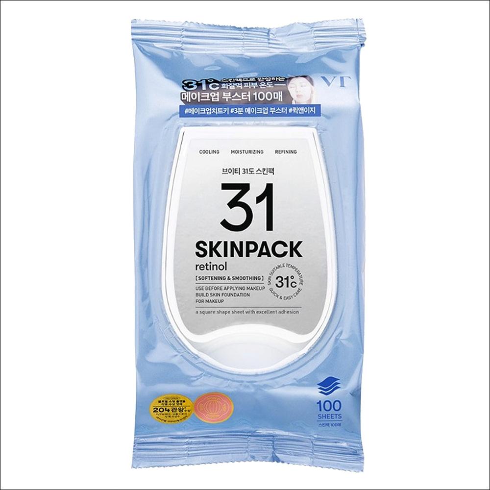 [VT Cosmetics] Smooth 31° Skin Pack (100 Sheets), Instant Cooling & Hydrating Toner Pad, Soothing Mask for Heated Skin, K-Beauty Mega Size