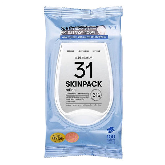 [VT Cosmetics] Smooth 31° Skin Pack (100 Sheets), Instant Cooling & Hydrating Toner Pad, Soothing Mask for Heated Skin, K-Beauty Mega Size