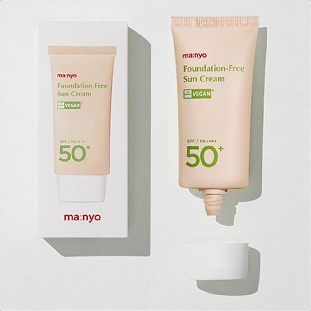 [Manyo Factory] Foundation-Free Sun Cream SPF50+ PA++++ - Natural Tone-Up & Smooth Skin Texture, 50ml | Olive's K-beauty