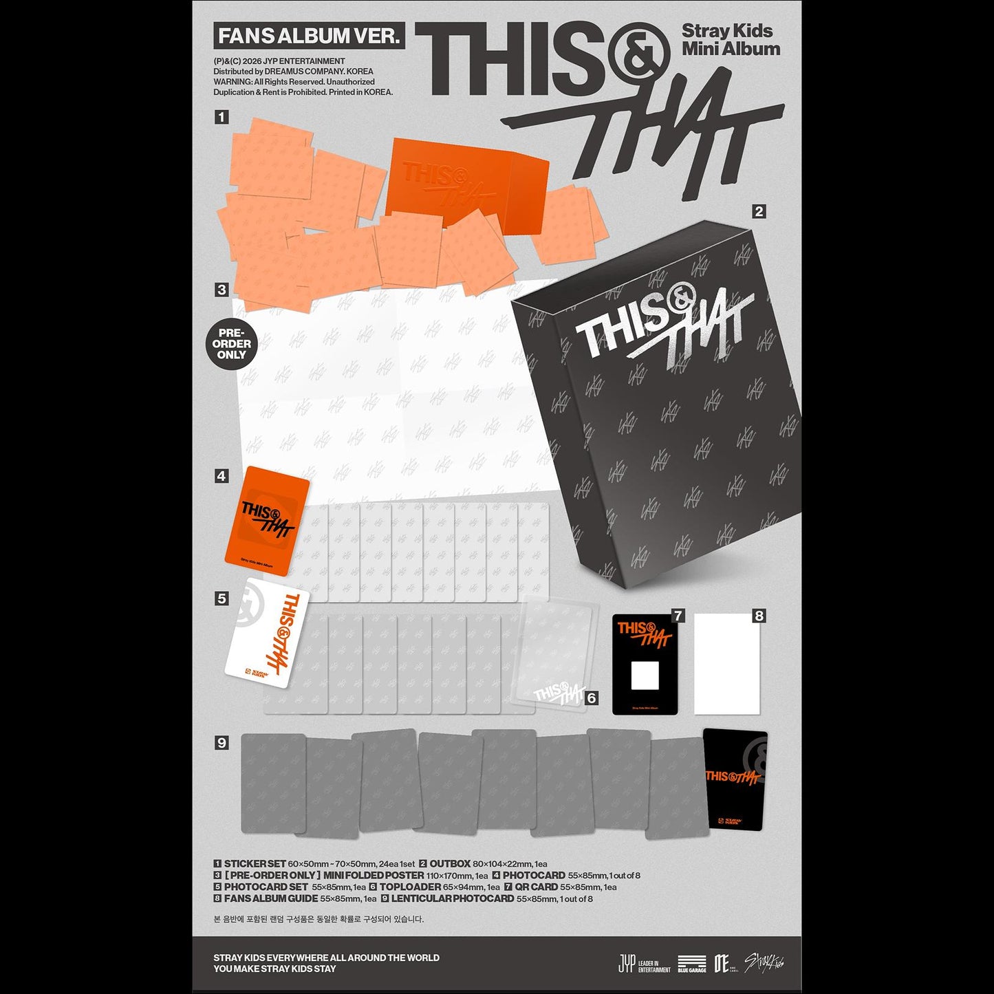 [Pre-order] Stray Kids [THIS & THAT] (FANS ALBUM VER.) Mini Album + Free Gift
