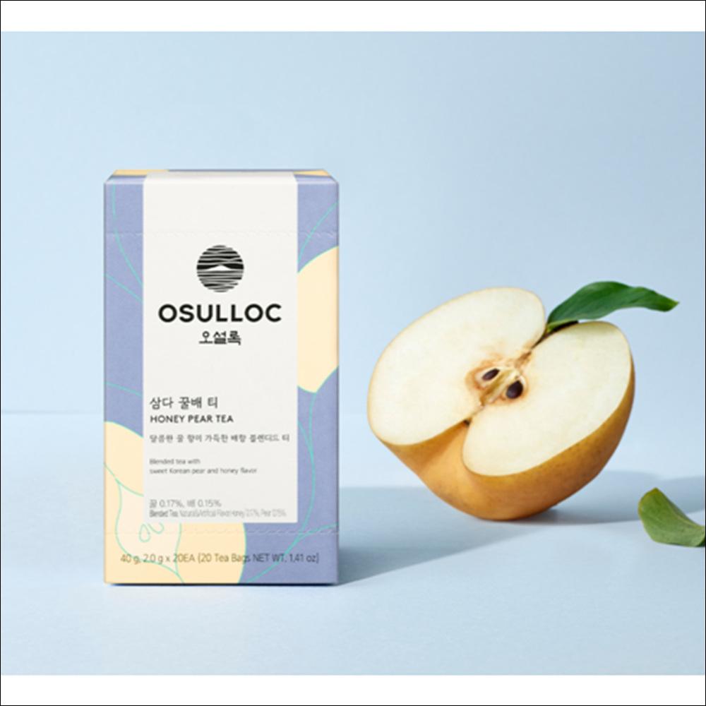OSULLOC - HONEY PEAR TEA (Blended tea with sweet Korean pear and honey flavor)