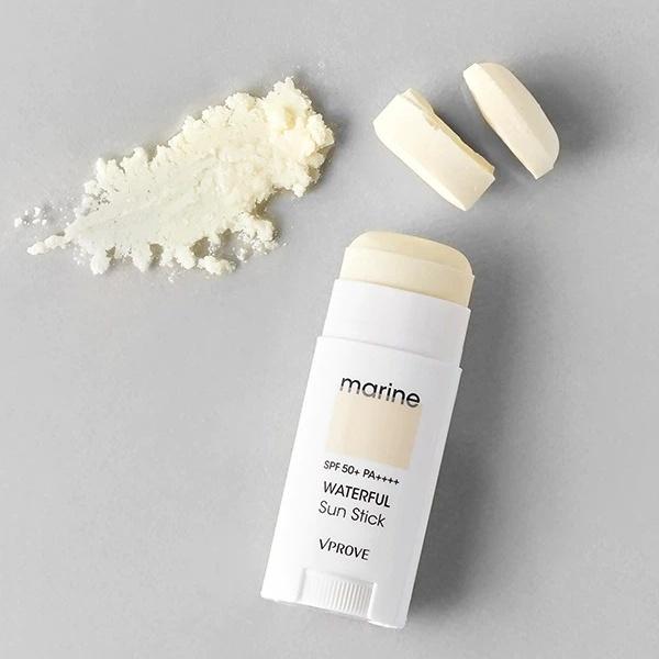 [VPROVE] Marine Waterfull Sun Stick - SPF50+ PA++++ Deep Sea Hydrating Cooling Sunscreen, 16g | Olive's K-beauty