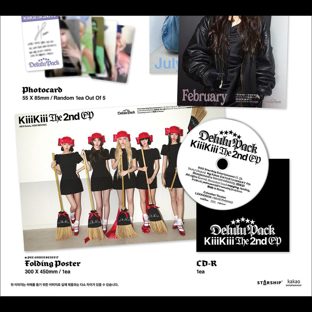 (Calendar Ver.) KiiiKiii [Delulu Pack] The 2nd EP Album + Free Gift