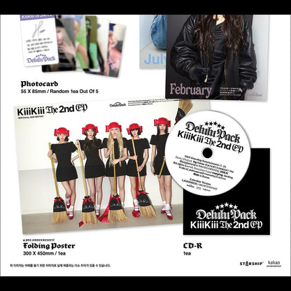 (Calendar Ver.) KiiiKiii [Delulu Pack] The 2nd EP Album + Free Gift