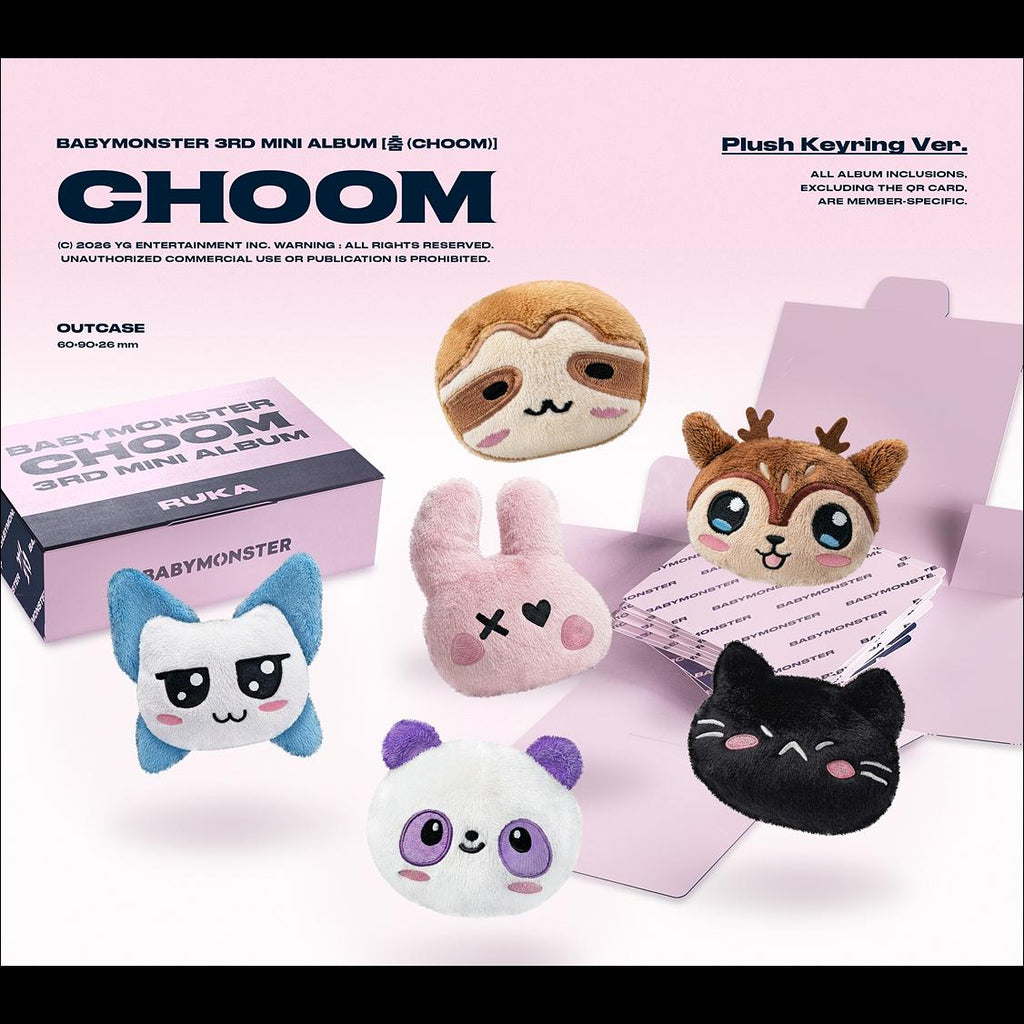 BABYMONSTER [CHOOM] Plush Keyring Ver. / 3rd MINI ALBUM + Free Gift