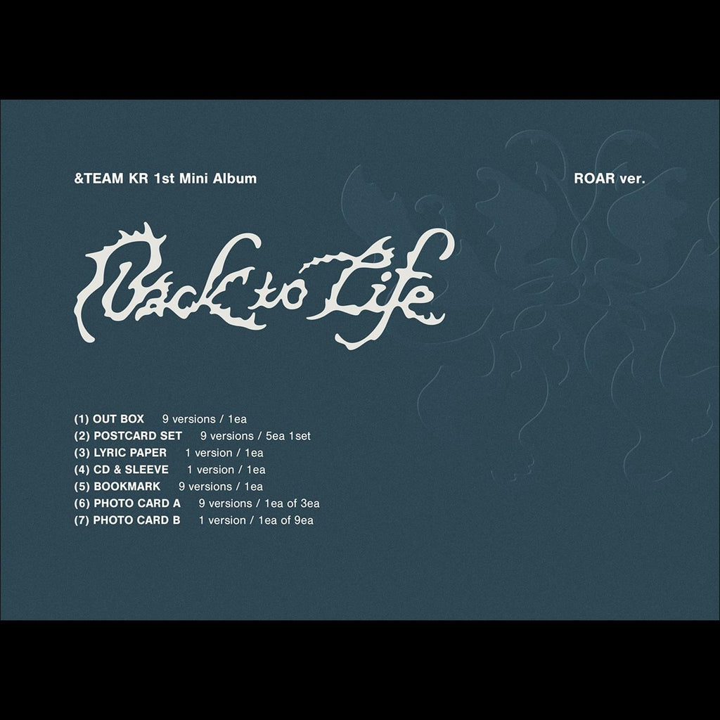 &TEAM - Back to Life (ROAR ver.) / KR 1st Mini Album