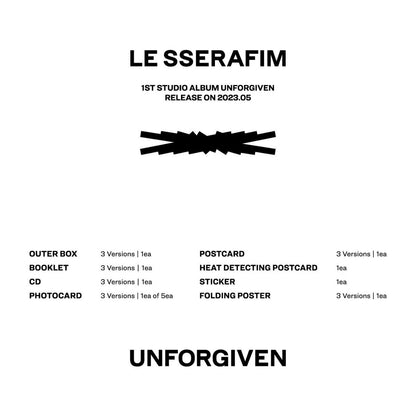 LE SSERAFIM - UNFORGIVEN 1st Studio Album