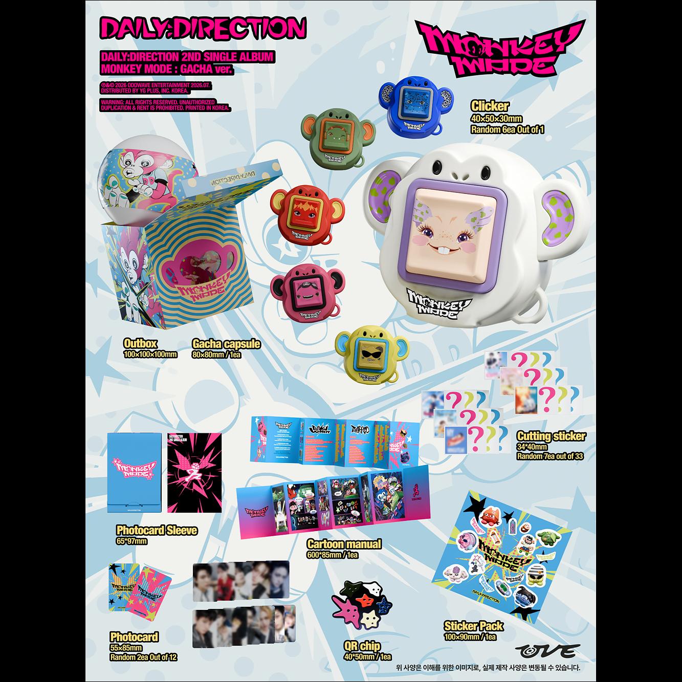 [Pre-order] DAILY:DIRECTION [MONKEY MODE] 2nd Single Album + Free Gift