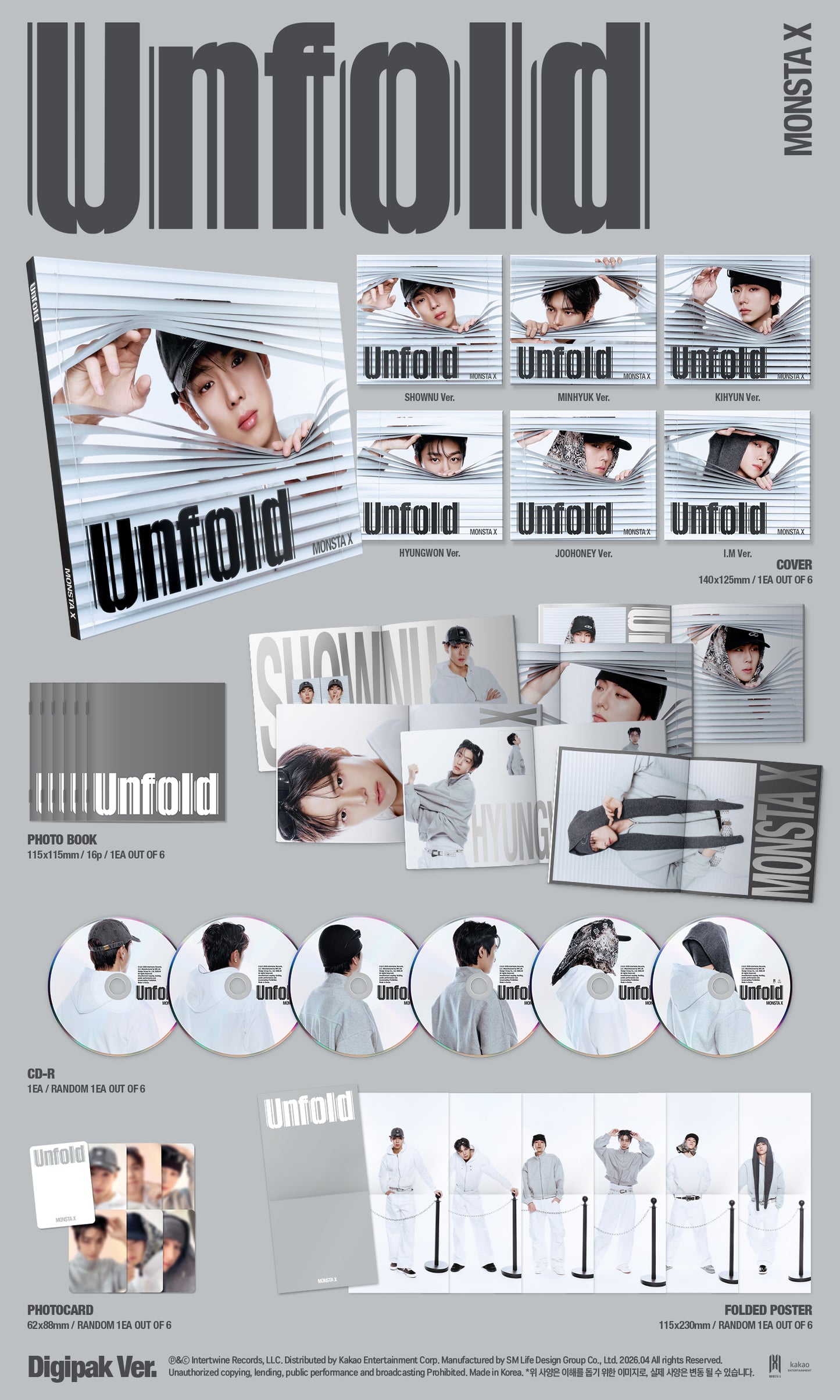 MONSTA X [Unfold] (DIGIPACK ver.) + Free Gift