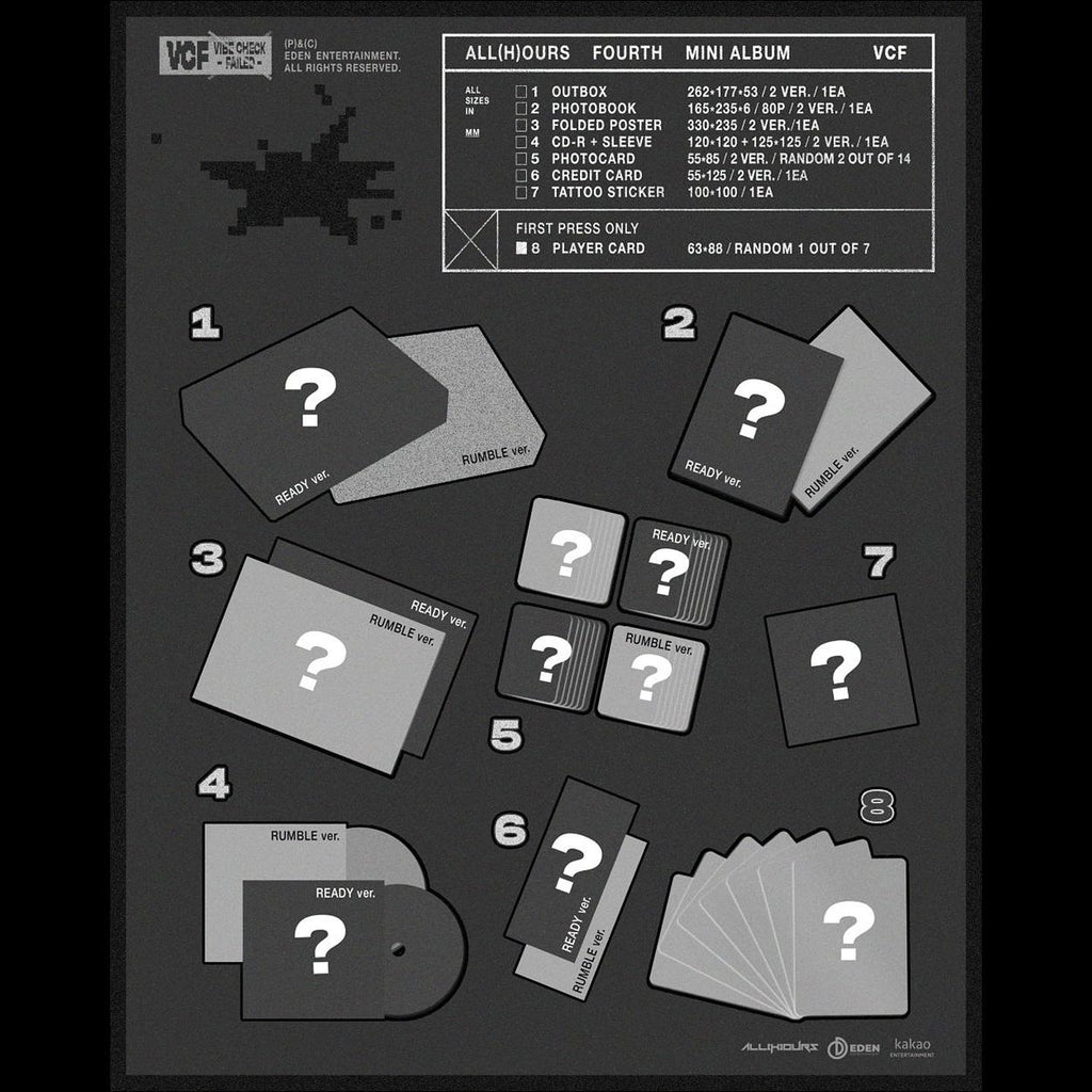 ALL(H)OURS [VCF] 4th Mini Album (READY ver.  RUMBLE ver.)