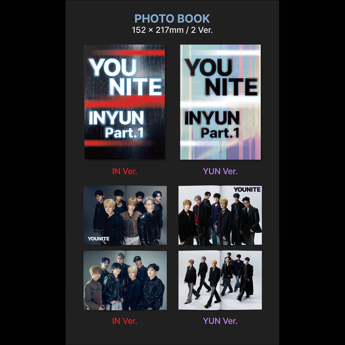 YOUNITE 8TH EP [INYUN Part.1] (IN Ver. / YUN Ver.) + Free Gift