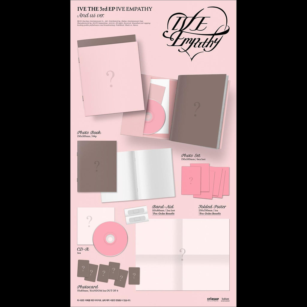 IVE - IVE EMPATHY 3rd EP Album (Me ver.  You ver.  And us ver.)