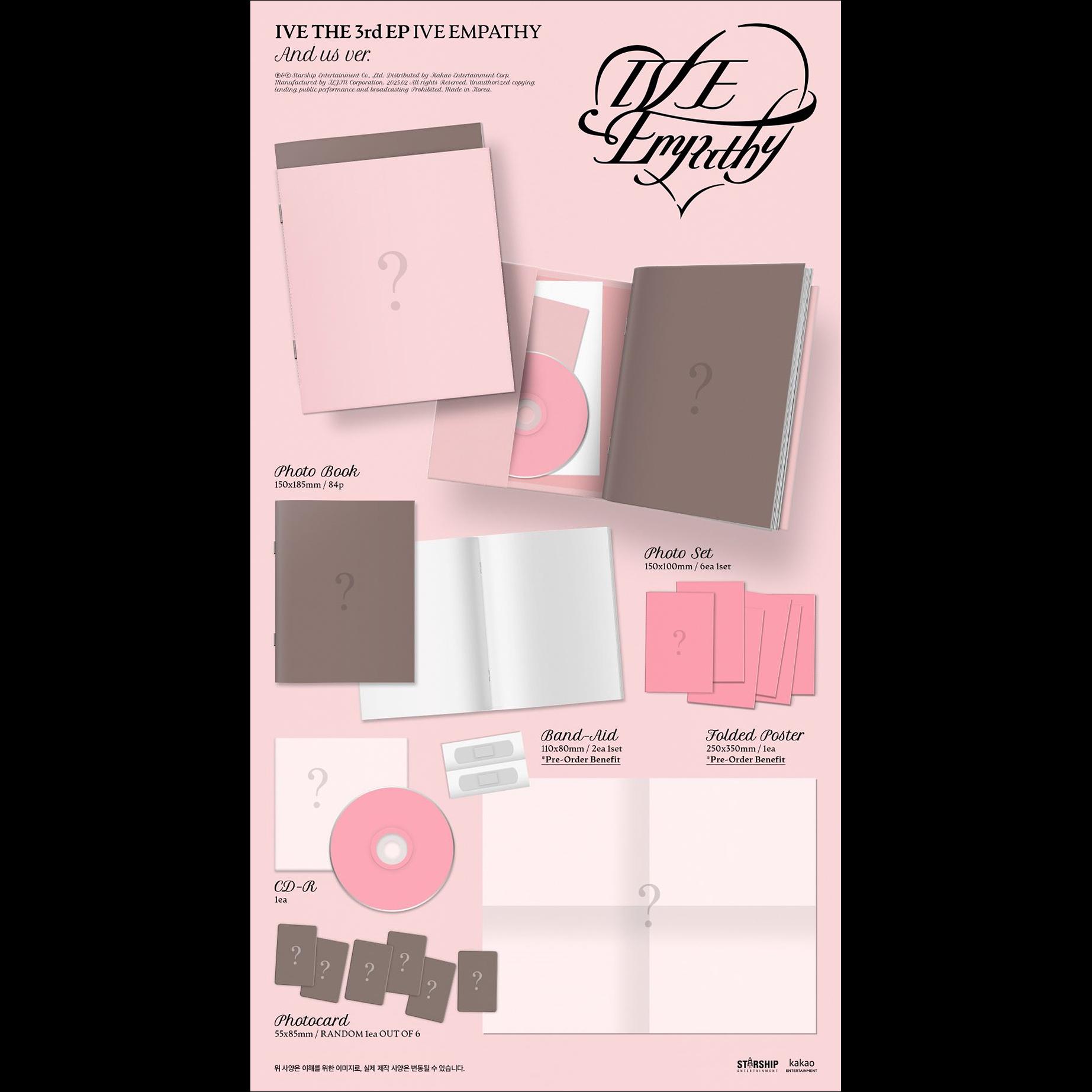 IVE - IVE EMPATHY 3rd EP Album (Me ver.  You ver.  And us ver.)