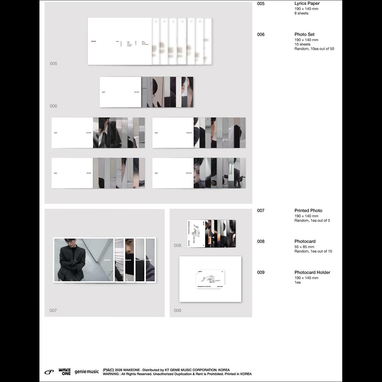 ZEROBASEONE The 6th Mini Album [Ascend-] 11 Ver. + Free Gift