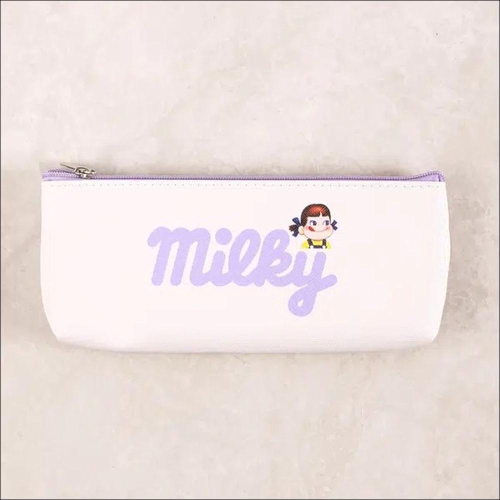 [K-Stationery] Daiso Korea Peko-chan Triangular Pencil Case - Cute Milky Girl School Supplies Organizer