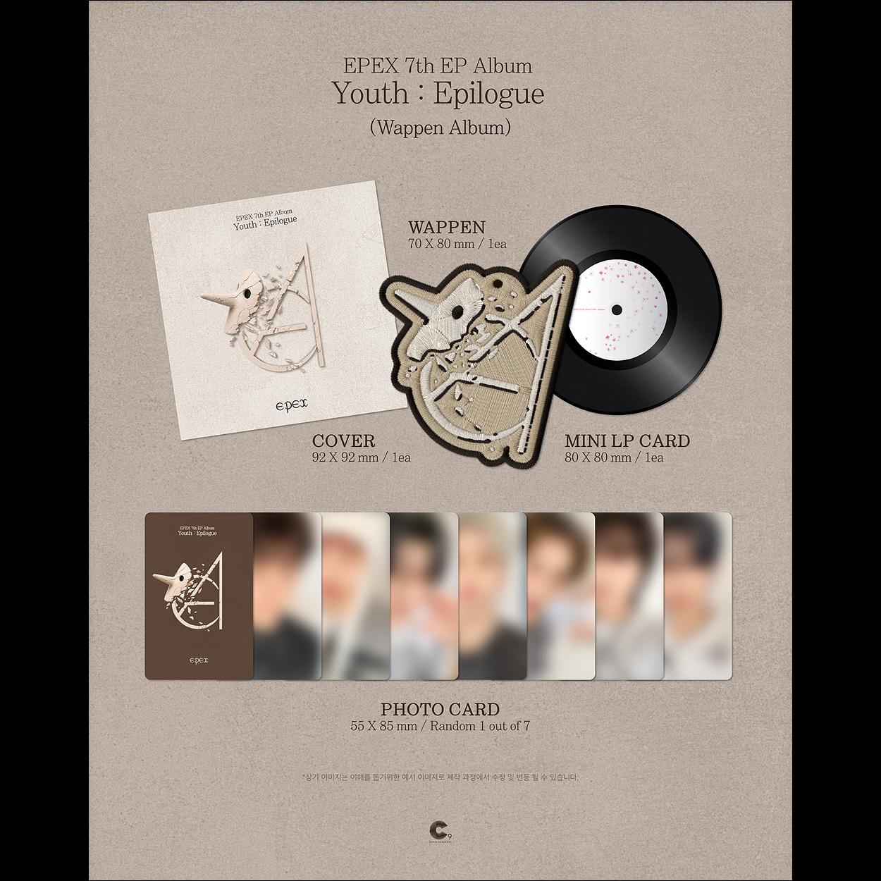 [Pre-order] EPEX 7th EP Album [Youth : Epilogue] (Wappen Album) + Free Gift