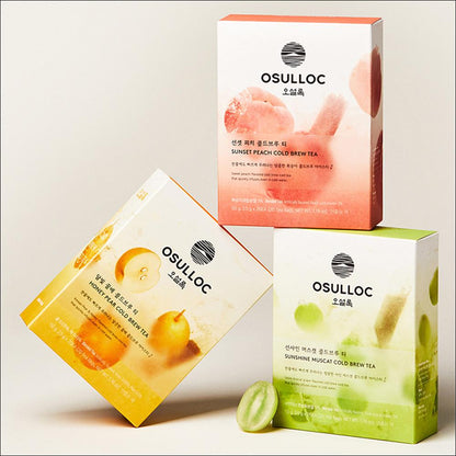 OSULLOC Sunset Peach Cold Brew Iced Tea Bags Quick Infusion Premium Peach Black Tea 50g