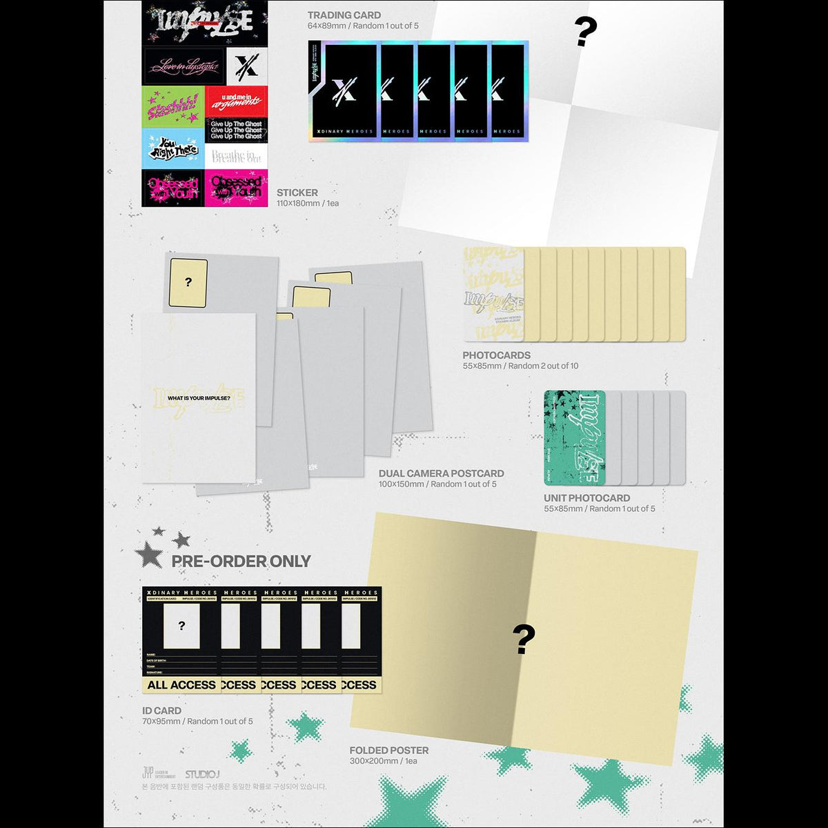 [Pre-order] Xdinary Heroes [IMPULSE] (BACKSTAGE Ver. / Band of Outsiders Ver.) KPOP Sealed Album + Free Gift