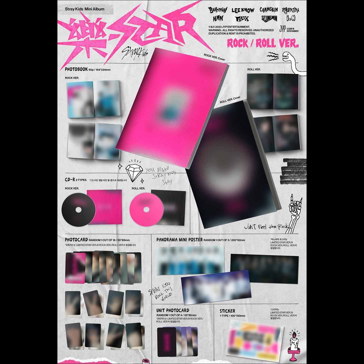 STRAY KIDS - ROCK STAR (ROCK Ver., ROLL Ver.)