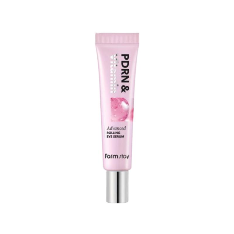 [Farmstay] PDRN & Vitamin Advanced Rolling Eye Serum (25ml) | Anti-Wrinkle Dark Circle Cooling Massager Eye Cream, K-Beauty