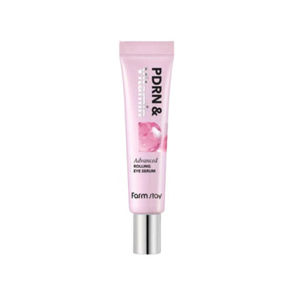 [Farmstay] PDRN & Vitamin Advanced Rolling Eye Serum (25ml) | Anti-Wrinkle Dark Circle Cooling Massager Eye Cream, K-Beauty