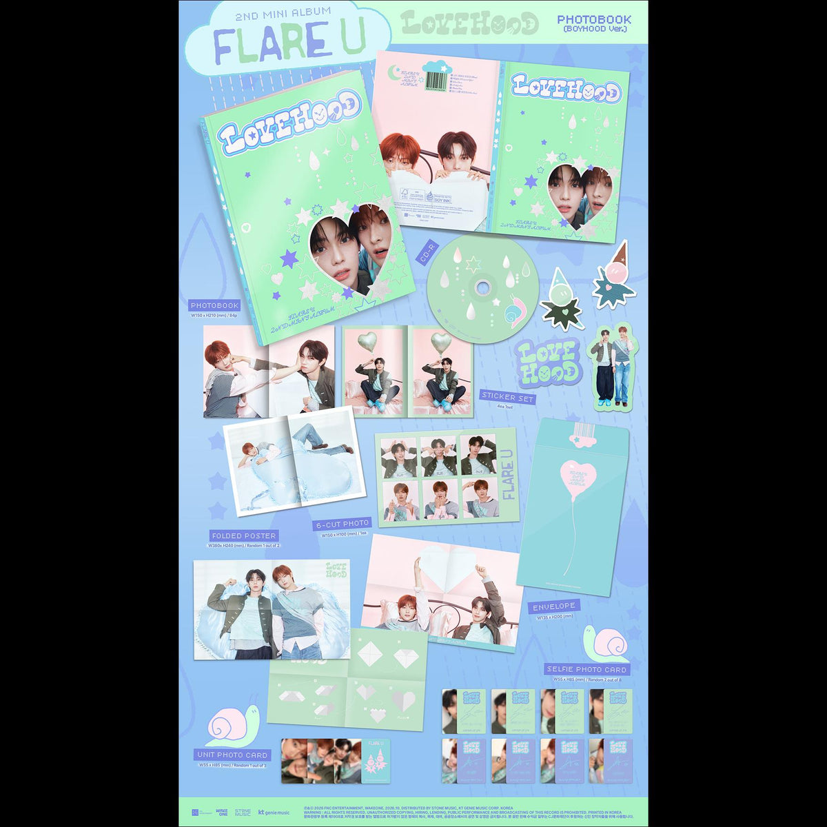 [SET/Pre-order] FLARE U [LOVEHOOD] Photobook Ver KPOP Album Sealed + Free Gift