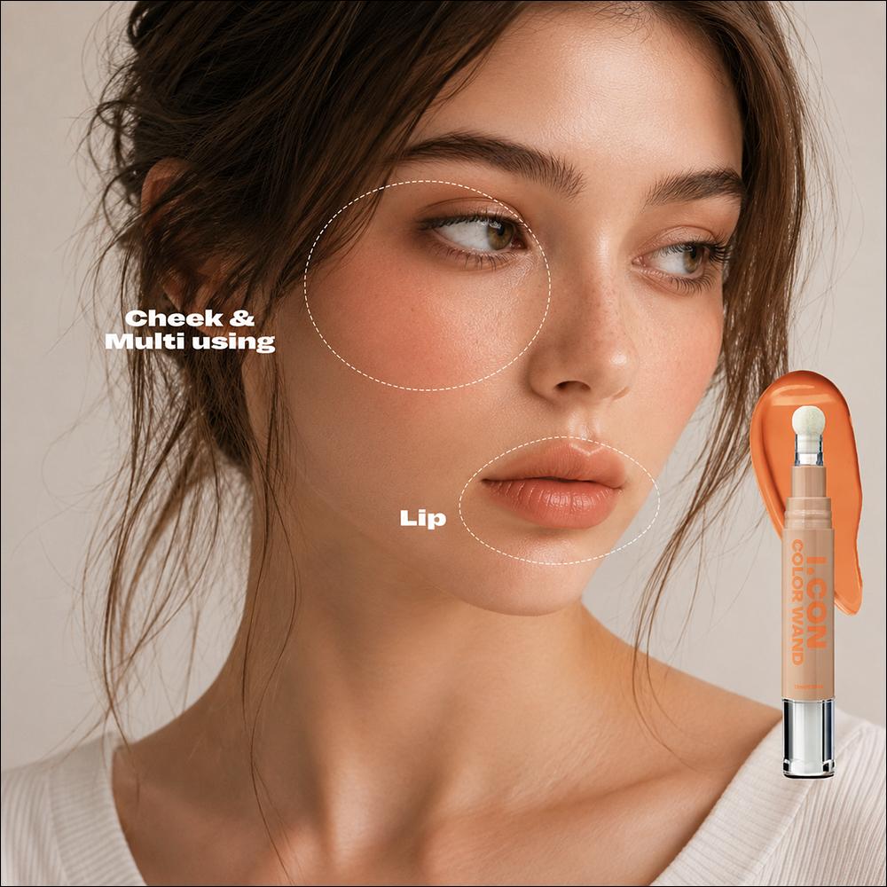 [Cosiero] I.CON Color Wand 4g - Quick & Easy Multi Cheek Blush, Lip Tint Stick, Face Shading & Highlighter Stick, K-Beauty