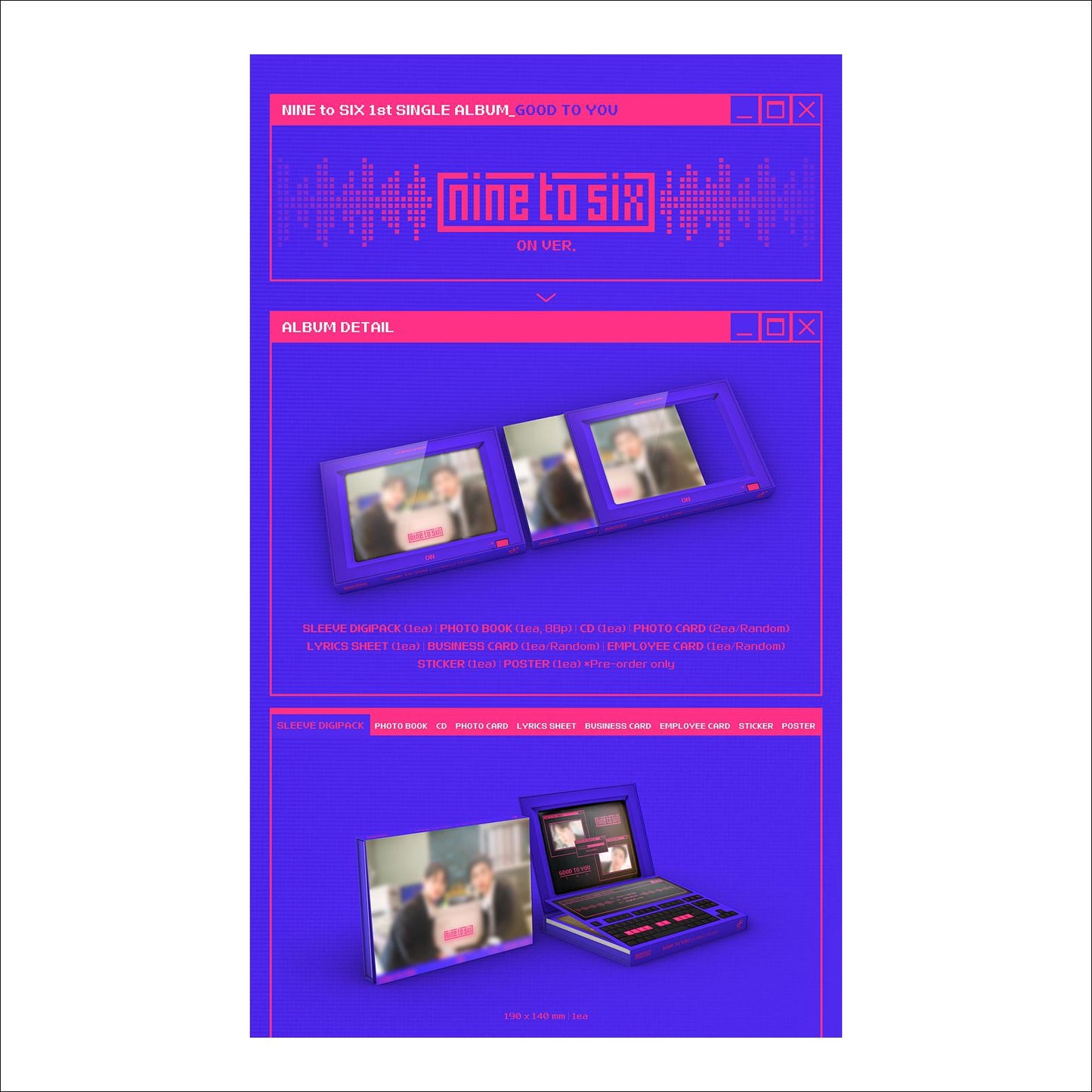 NINE to SIX [GOOD TO YOU] 1st Single Album