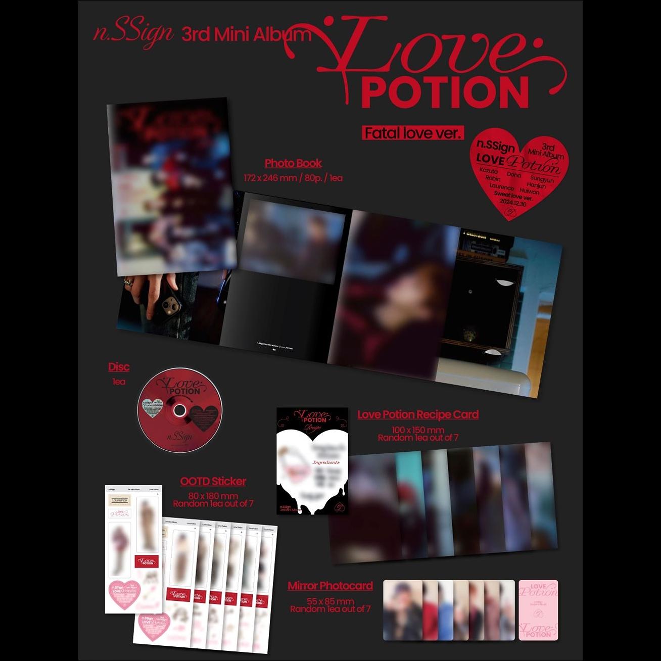n.SSign - Love Potion 3rd Mini Album (Sweet love / Fatal love ver.)