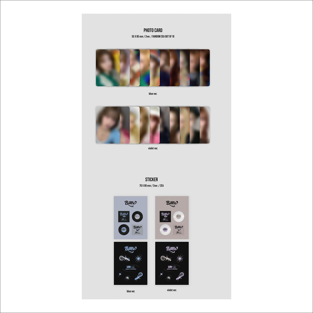 Billlie [side-B : memoirs of echo unseen] POCA Ver.(blue ver. / violet ver.)