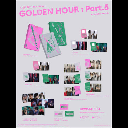 ATEEZ [GOLDEN HOUR : Part.5] POCA Album ver. 14th Mini Album + Free Gift
