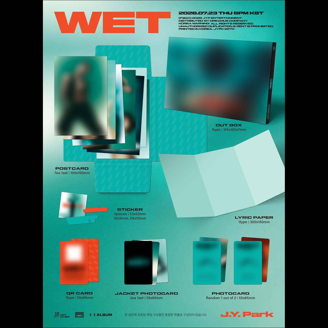 [Pre-order] J.Y.Park [WET] (FANS ALBUM Ver.) + Free Gift