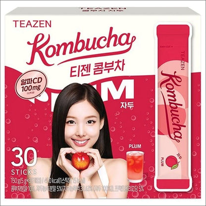 TEAZEN Kombucha Melon Glutathione 30 sticks / Plum Alpha-CD 30 sticks