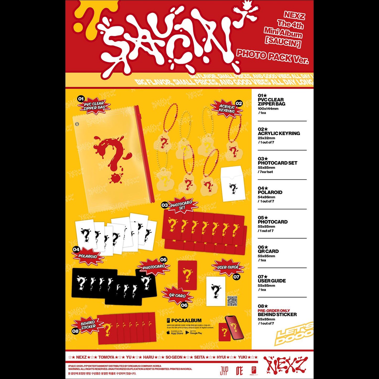 [Pre-order] NEXZ [SAUCIN’] 4th Mini Album (PHOTO PACK ver.) + Free Gift