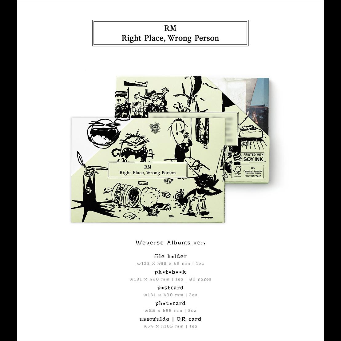 RM (BTS) Right Place, Wrong Person (Weverse Albums ver.)
