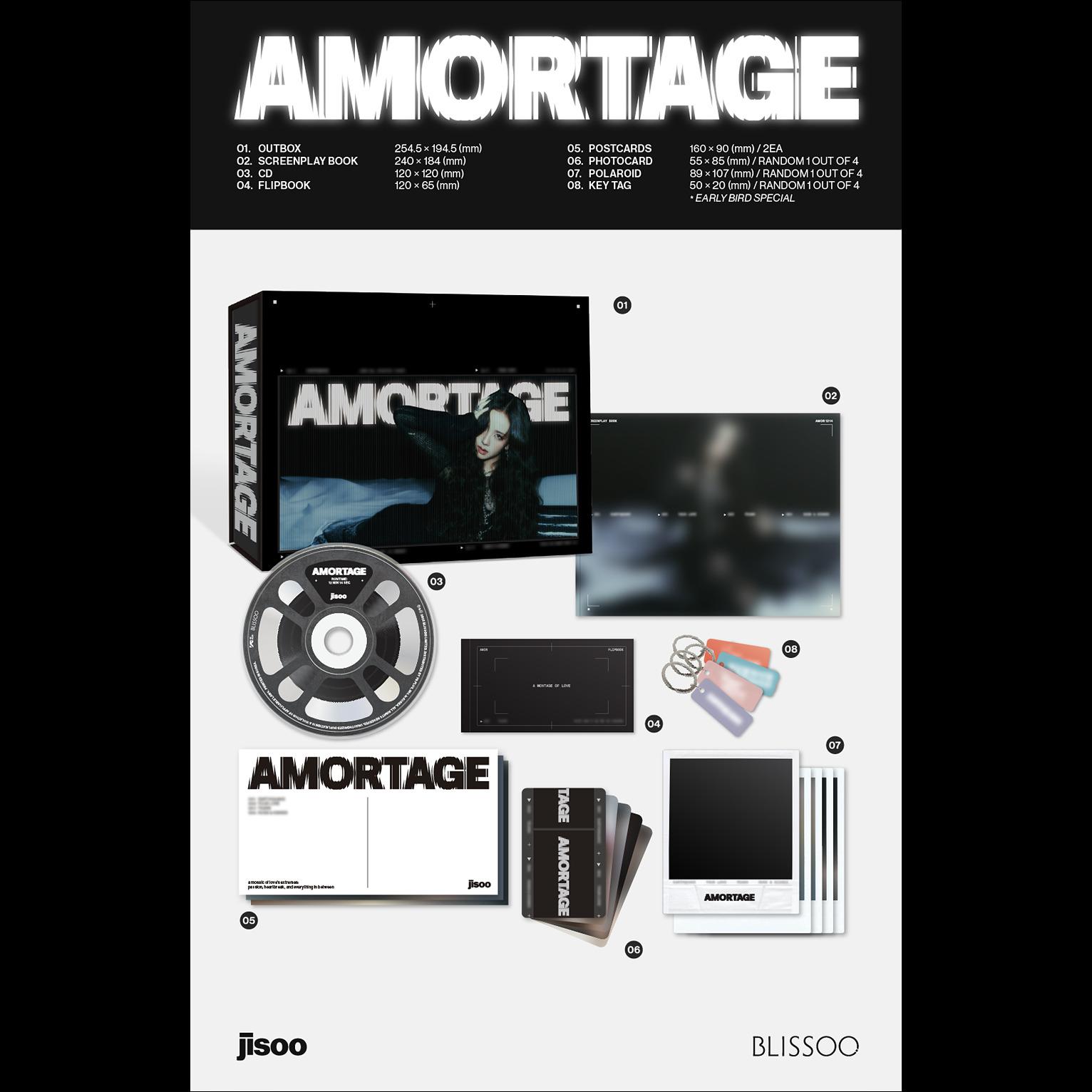JISOO(BLACKPINK) [AMORTAGE] DELUXE EDITION (PURPLE Ver /BLACK Ver)