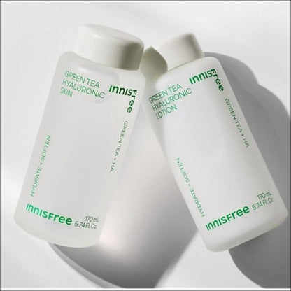 Innisfree Green Tea Hyaluronic Skin Care Set (170ml + 25ml Toner & Lotion)
