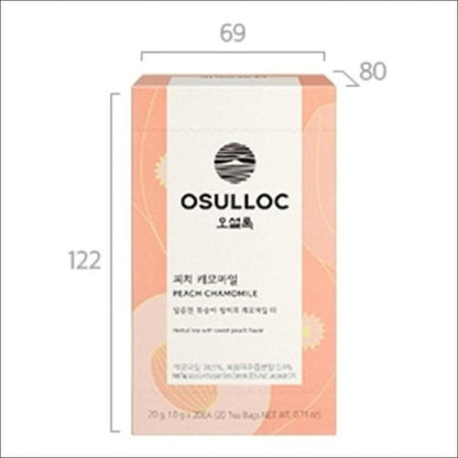 OSULLOC - PEACH CHAMOMILE TEA (Herbal tea with sweet peach flavor)