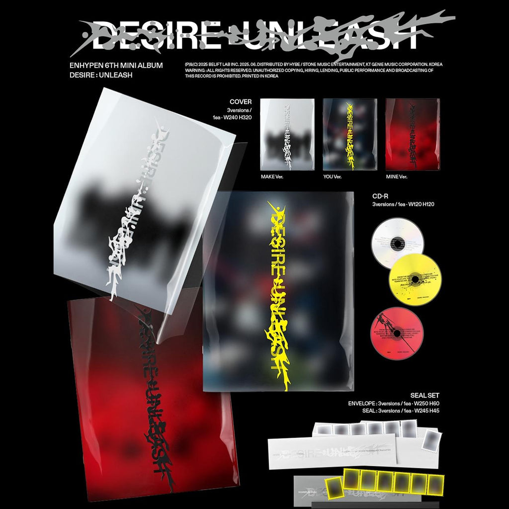 ENHYPEN - DESIRE  UNLEASH [MAKE Ver.  YOU Ver.  MINE Ver.]