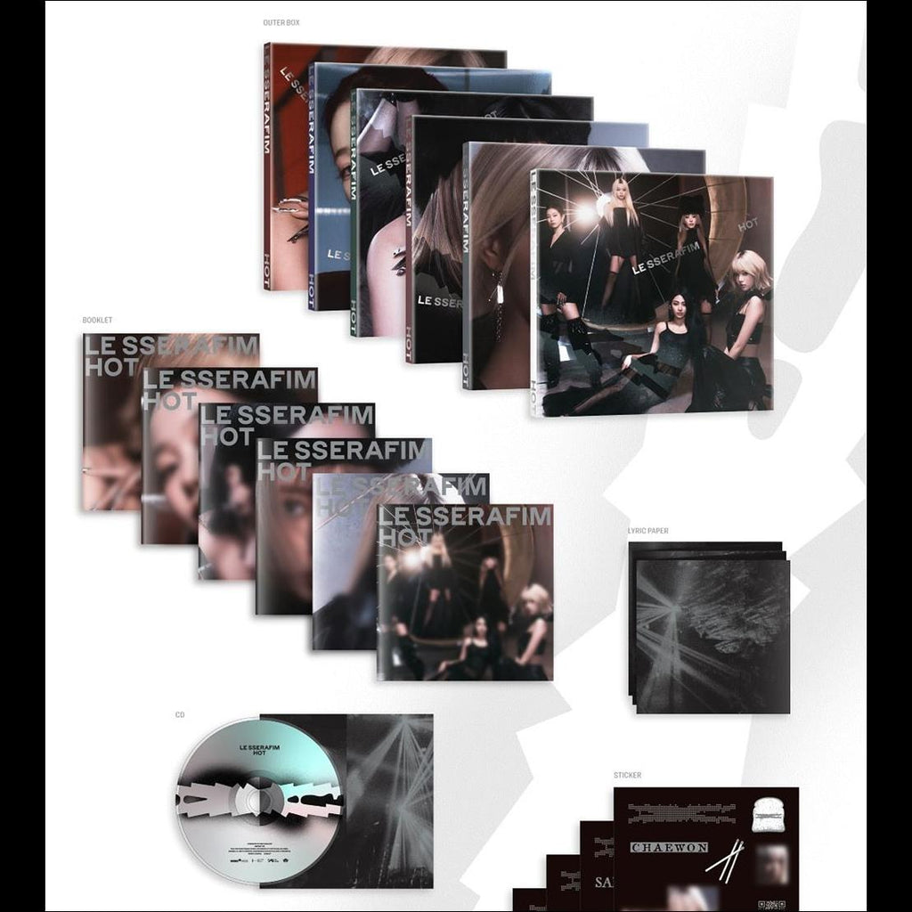 [SITE POB] LE SSERAFIM - HOT COMPACT ver. / 5th Mini Album