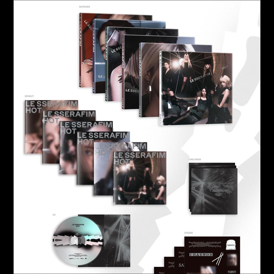 [SITE POB/SET] LE SSERAFIM - HOT COMPACT ver. / 5th Mini Album