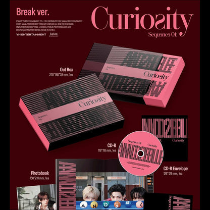 AND2BLE [Sequence 01 Curiosity] 1st Mini Album (Unnatural ver. / Gazed ver. / Break ver.) + Free Gift