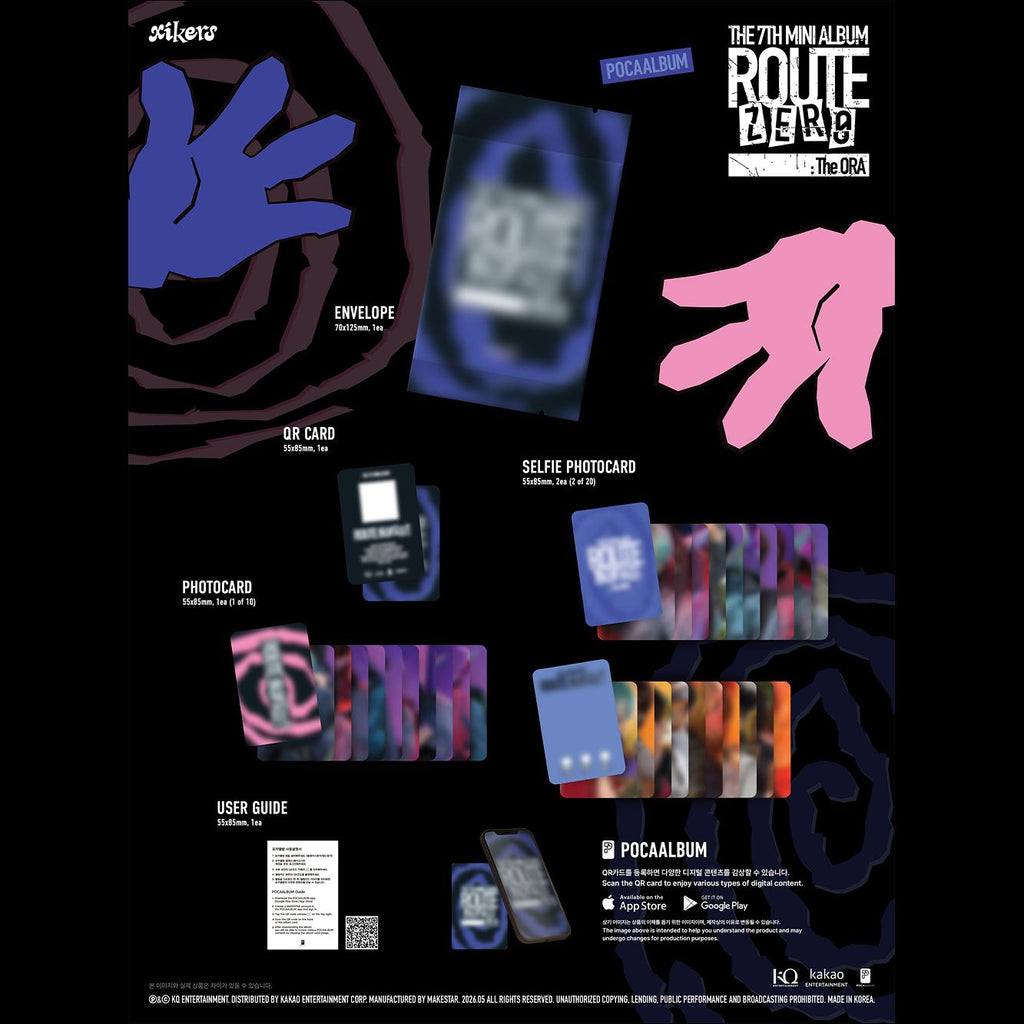 xikers 7TH MINI ALBUM [ROUTE ZERO  The ORA] (POCAALBUM) + Free Gift