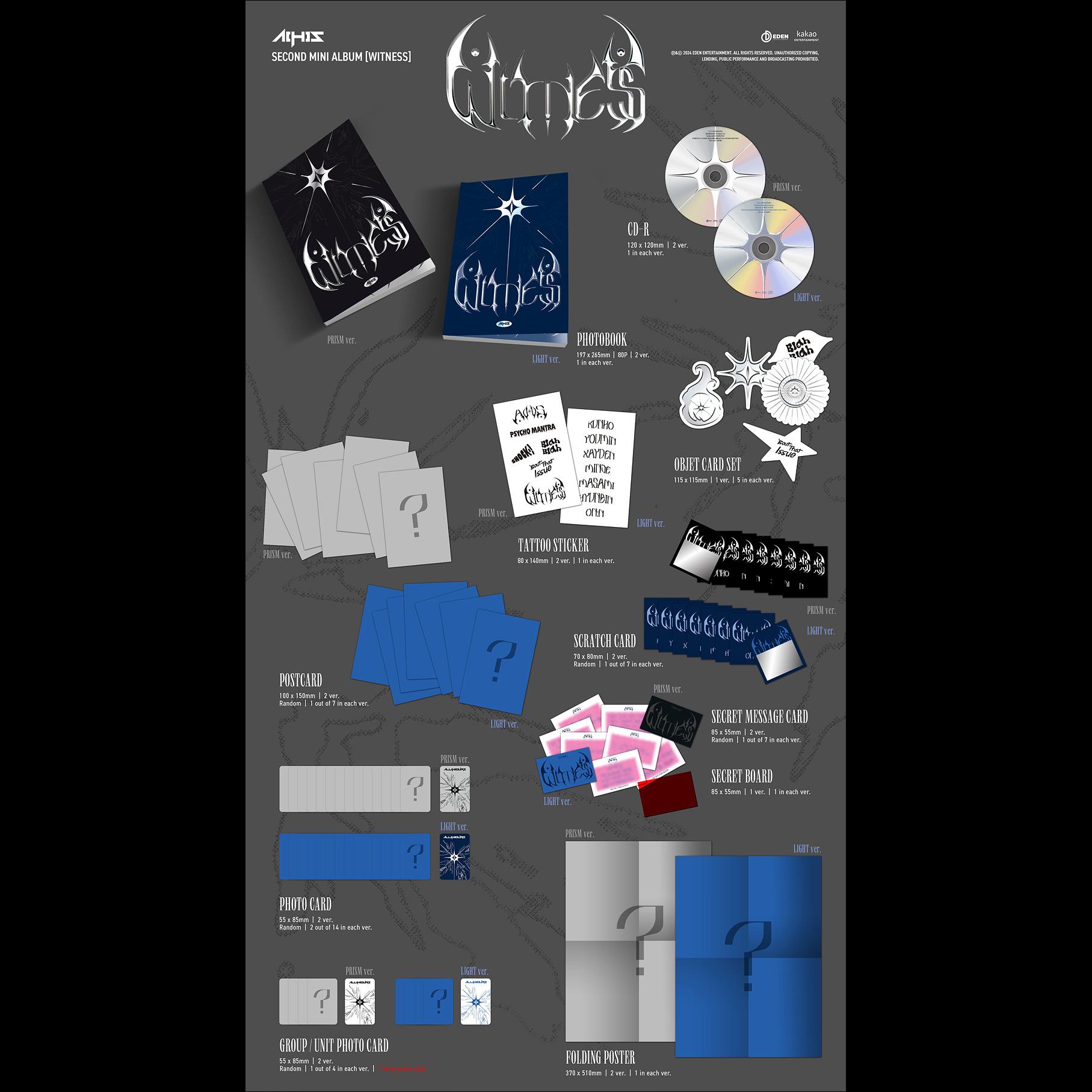 ALL(H)OURS - WITNESS 2nd Mini Album (PRISM ver. / LIGHT ver.)