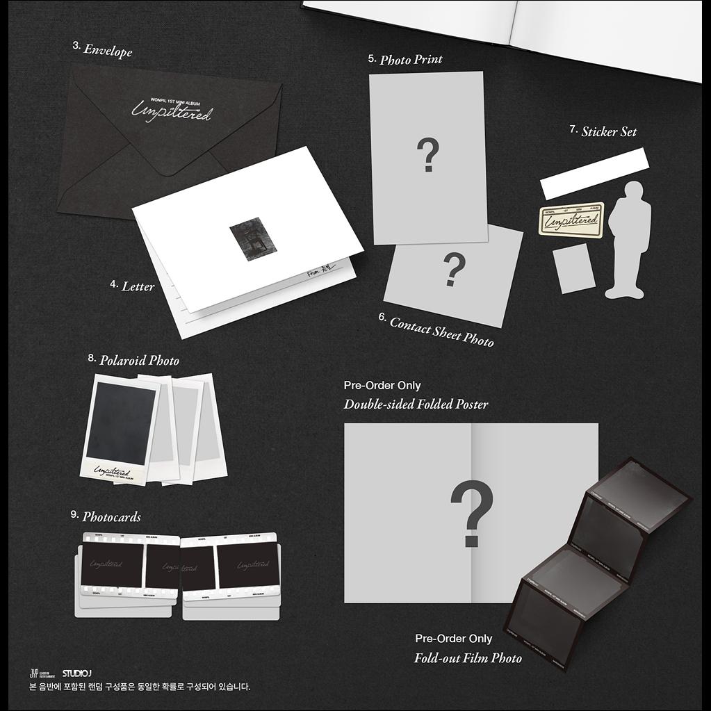 WONPIL(DAY6) - Unpiltered Album Photobook ver. (Under Pale ver. / In Monochrome ver.) + Free Gift