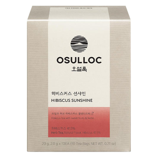 OSULLOC Hibiscus Sunshine Blended Tea Caffeine-Free Sweet Fruit Herbal Tea Bags 20g