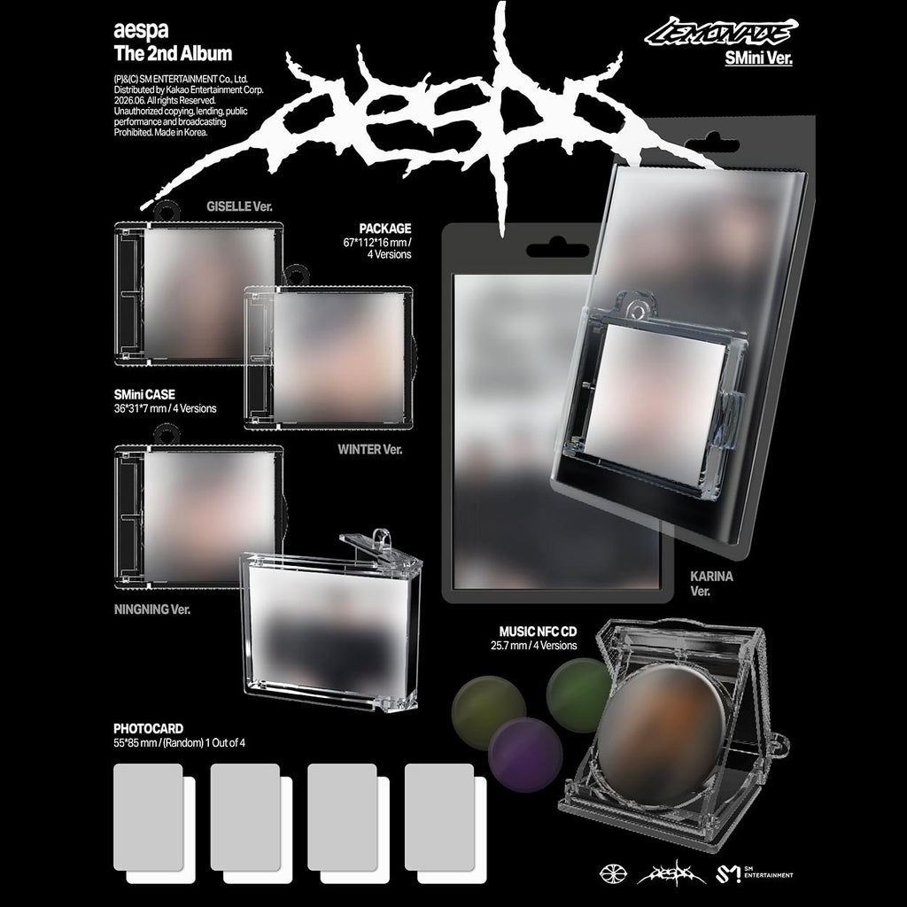 [Pre-order] aespa [LEMONADE] SMini Ver. (Smart Album) + Free Gift  + Free Gift