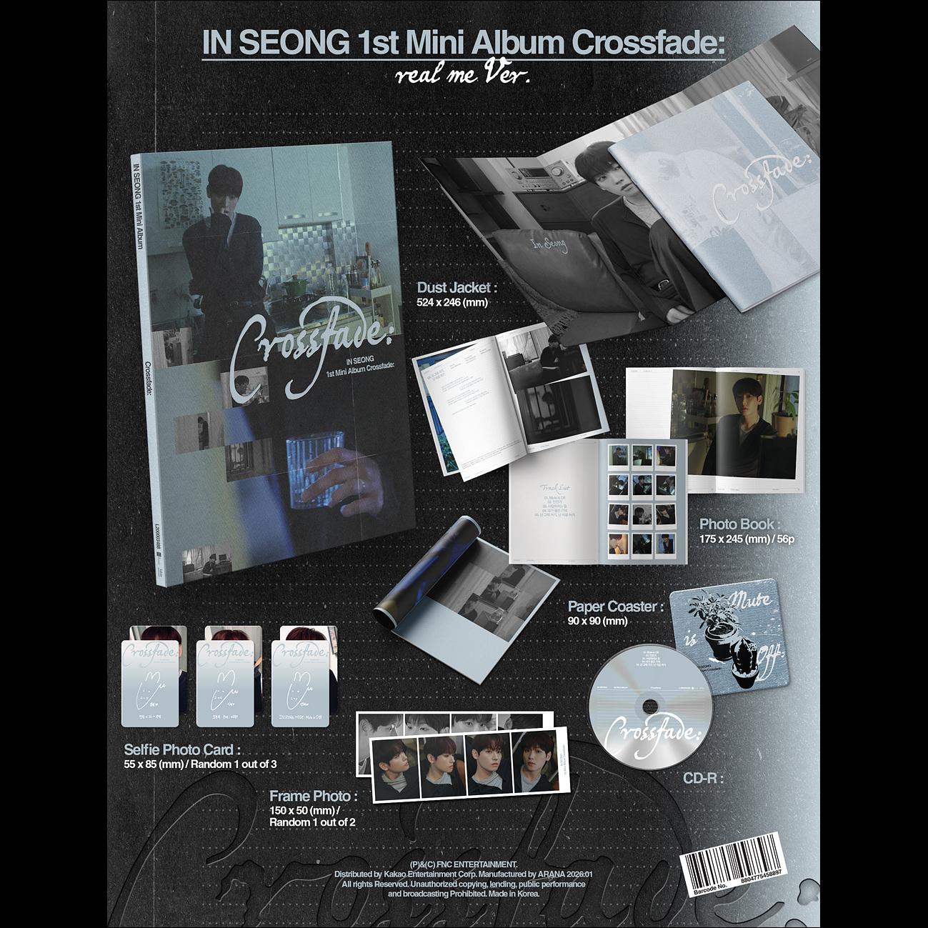 IN SEONG (SF9) [Crossfade] 1st Mini Album (real me Ver. / covered me Ver.) + Free Gift