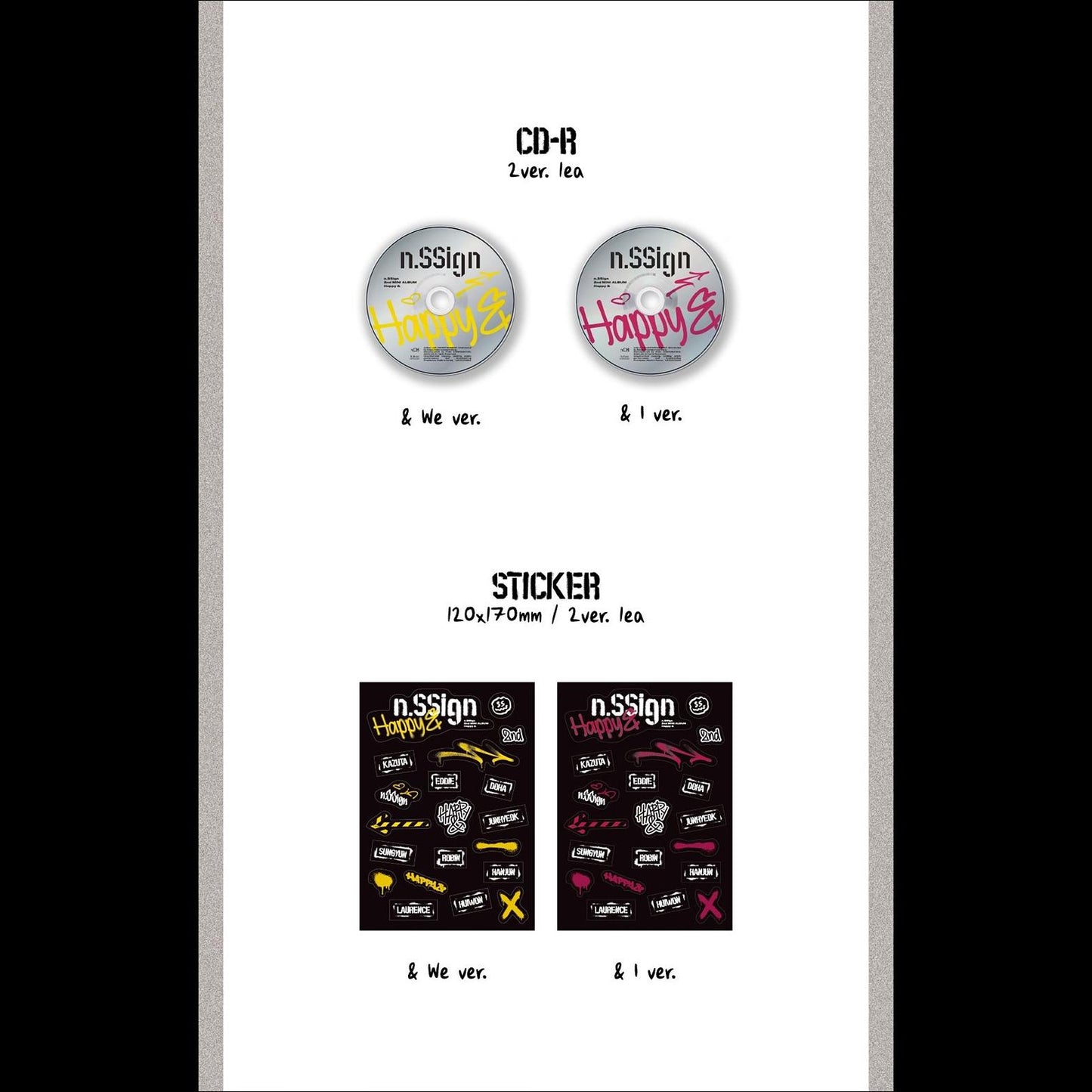 n.SSign 2nd MINI ALBUM 'Happy &' (& WE / & I ver.)