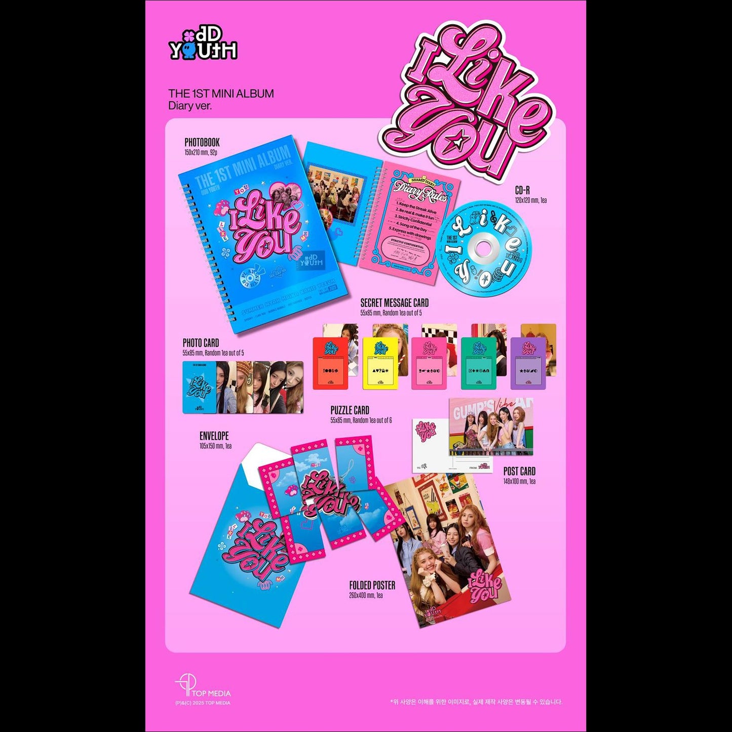 ODD YOUTH - I LIKE YOU Diary ver. / THE 1ST MINI ALBUM